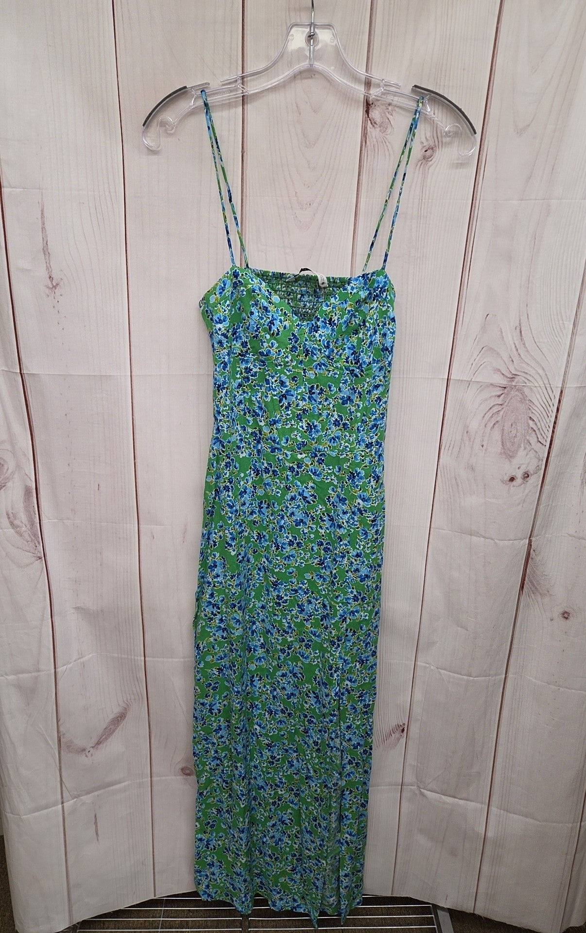 Zara Women's Size XS Green & Blue Floral Dress – Off The Rack