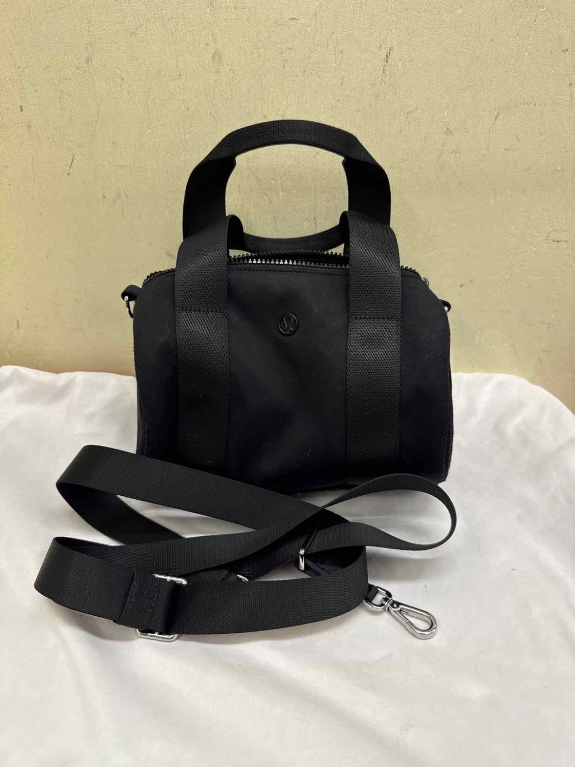 Lululemon Mini Barrel Black Nylon Purse Bag