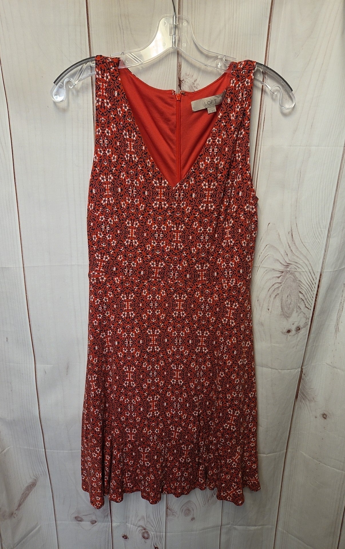 Loft Women's Size S Red Floral Dress