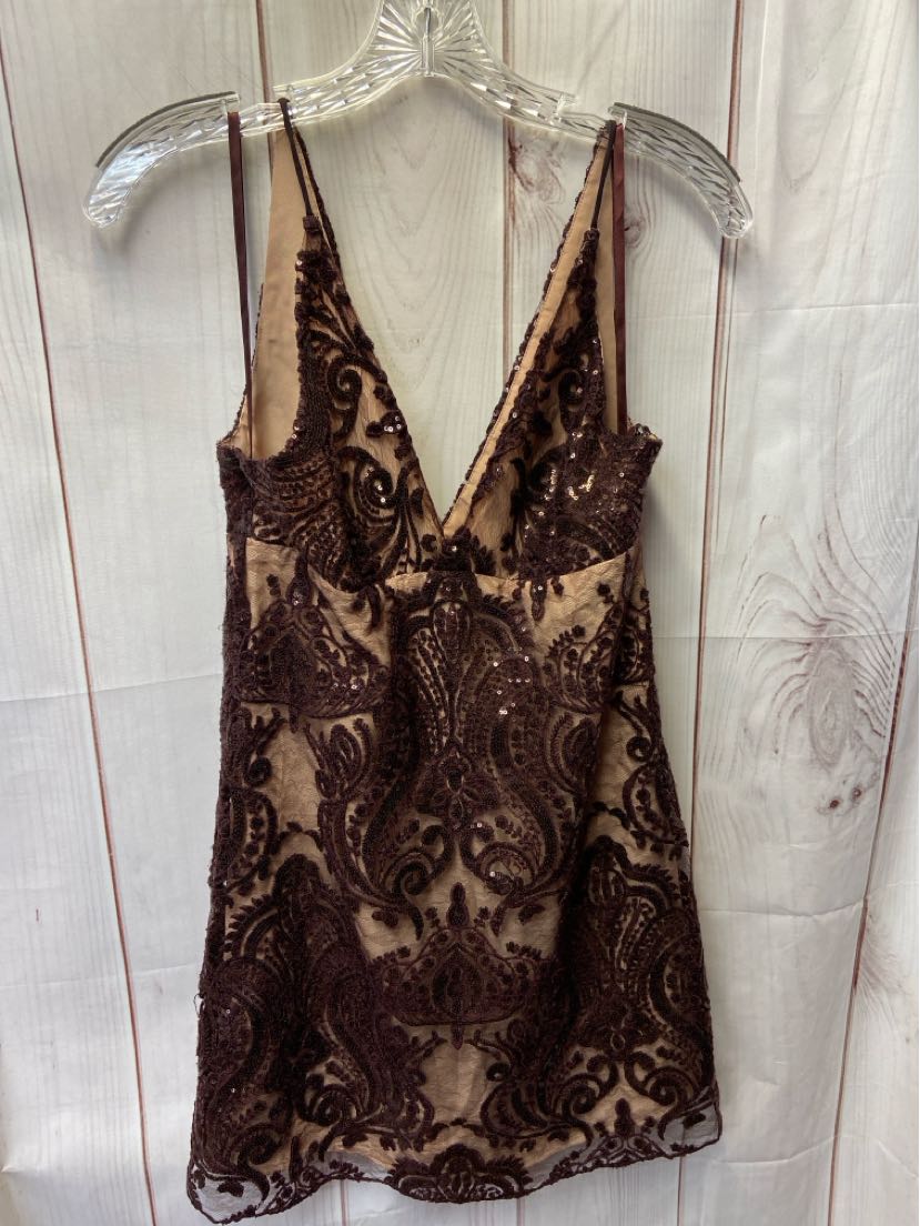 free people brown lace dress Free People Mini Dress Juniors Size S Lace Pretty Penny Brown Bru (21)