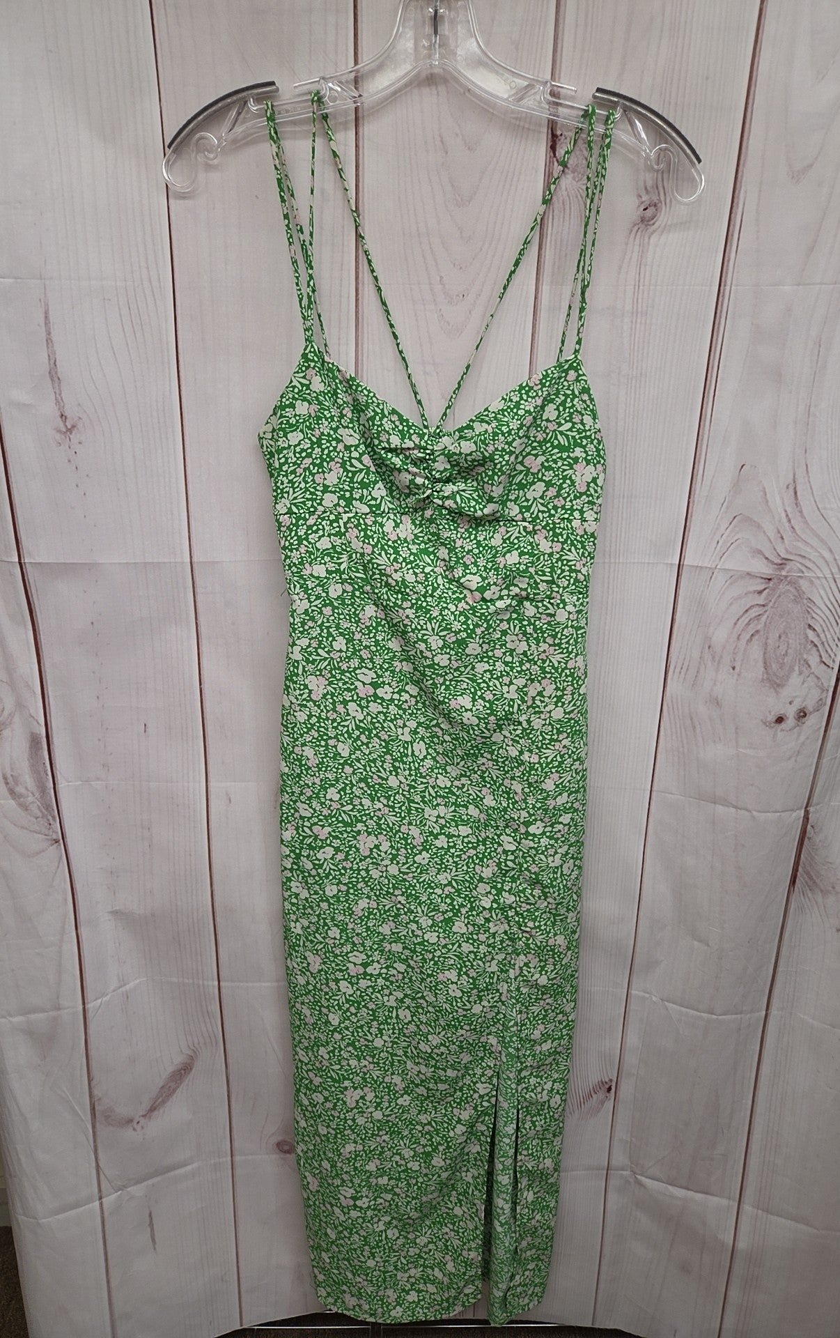 Zara Women's Size XS Green & Pink Floral Dress – Off The Rack