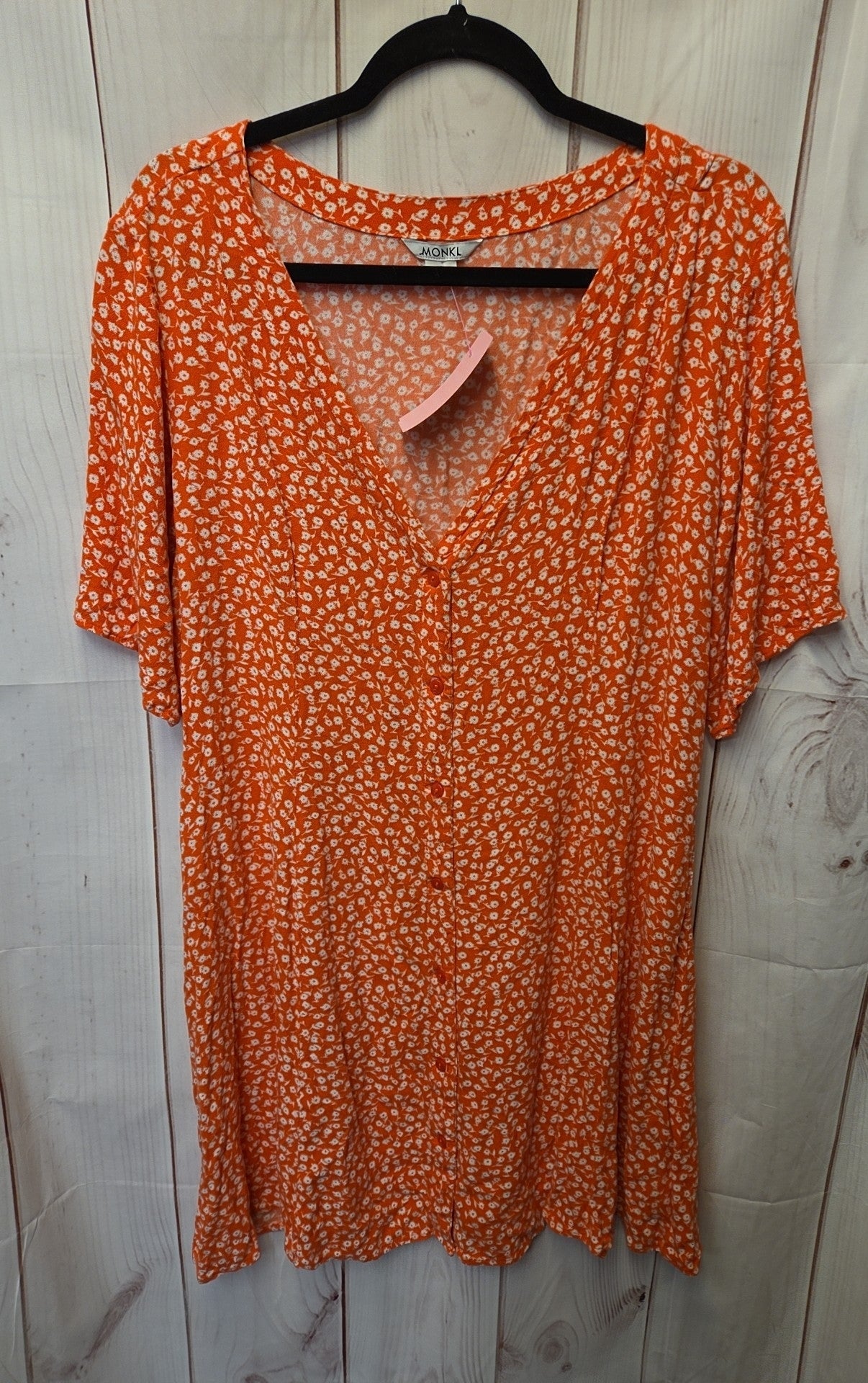 monki orange dress Monki poplin maxi shirt dress in orange
