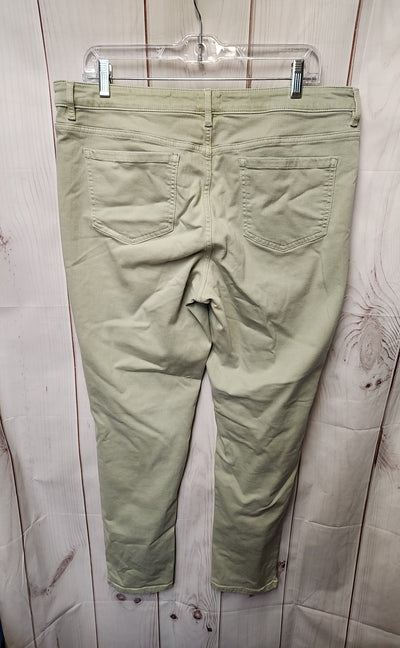 J Jill Women's Size 32 (13-14) Green Jeans Boyfriend Straight Leg Ankle
