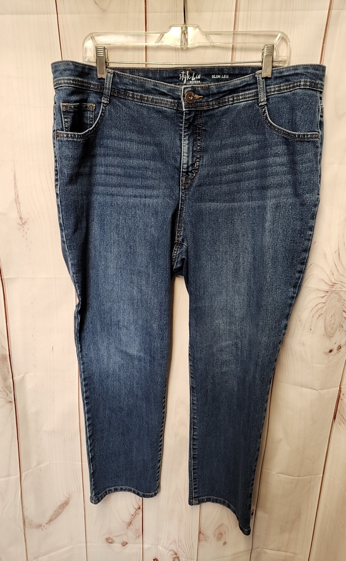 Style & Co Women's Size 33 (15-16) Blue Jeans Slim Leg