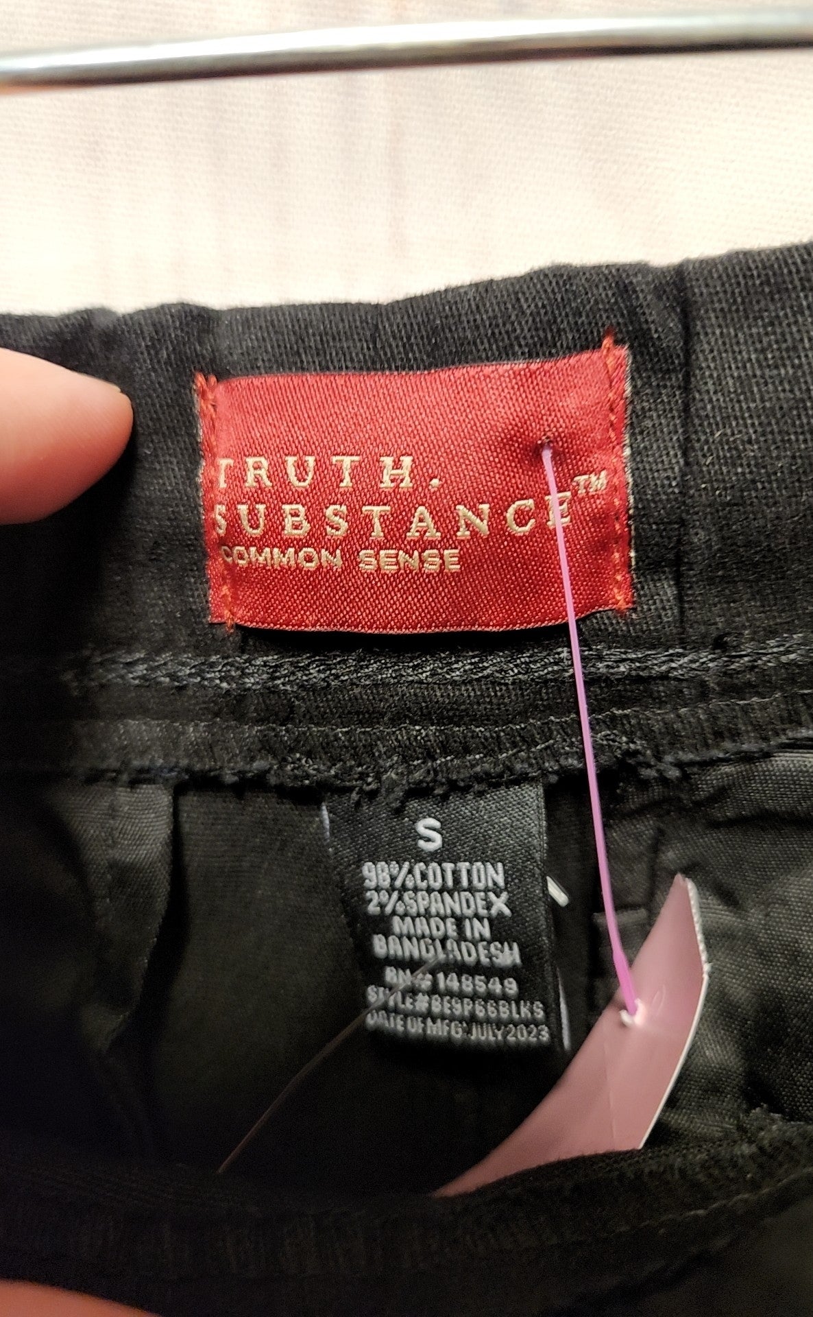 NWt Truth Substance Men's Size S Black Jogger Pants