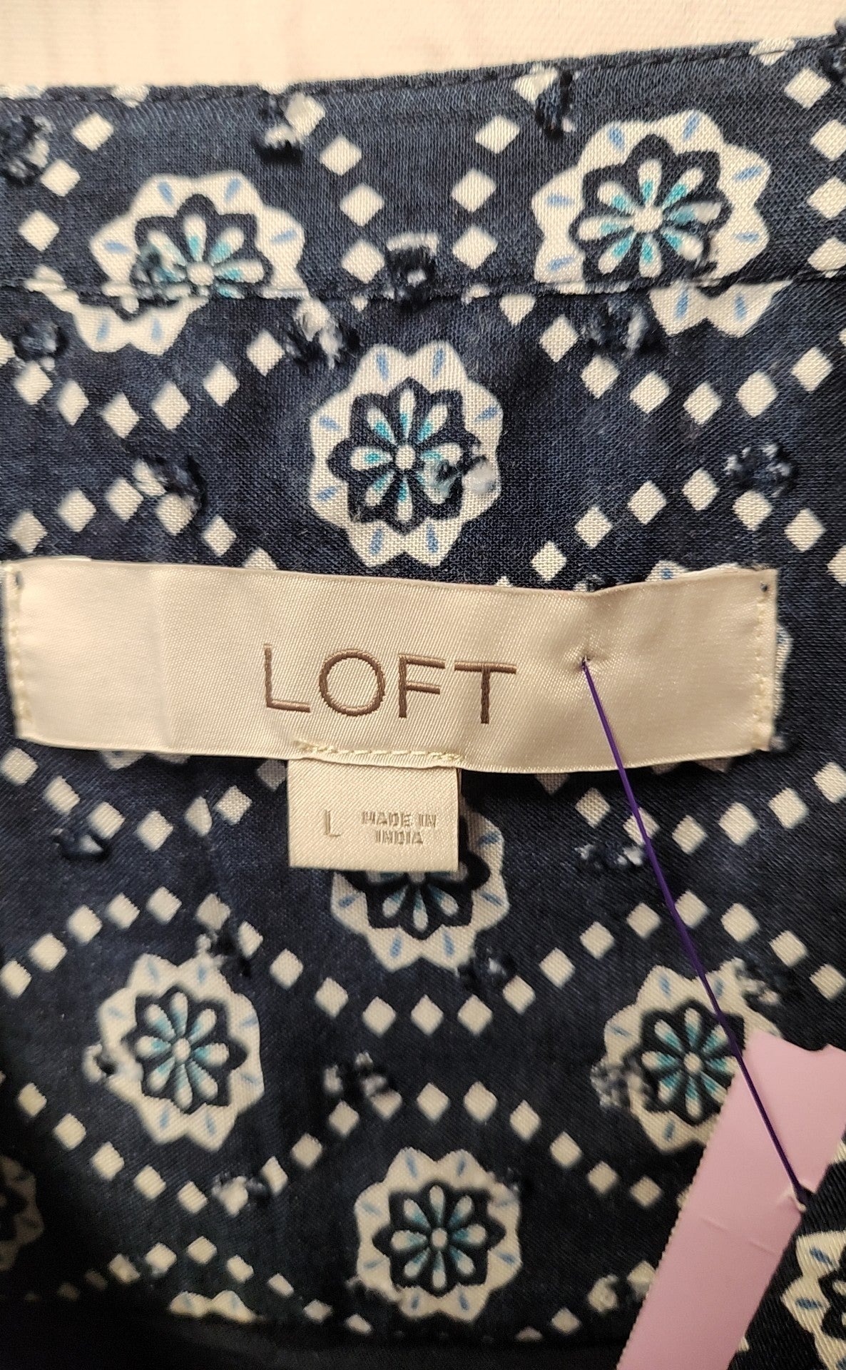 Loft Women's Size L Navy Dress
