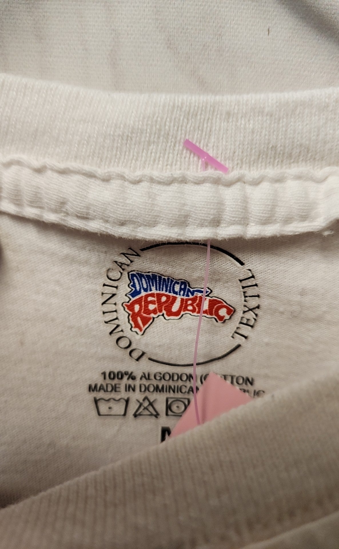 Dominican Textil Women's Size M White Short Sleeve Top