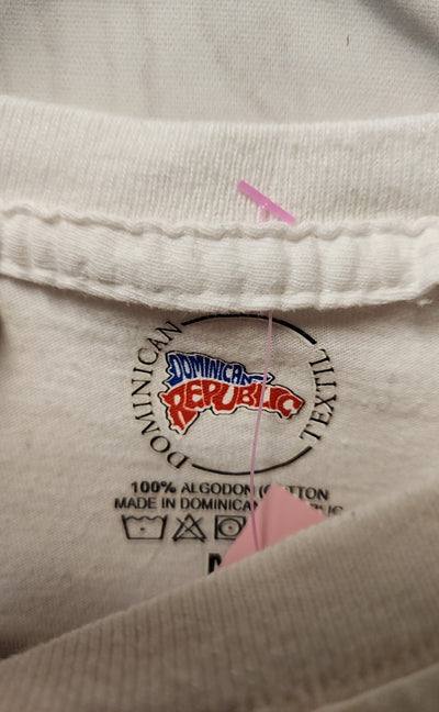 Dominican Textil Women's Size M White Short Sleeve Top
