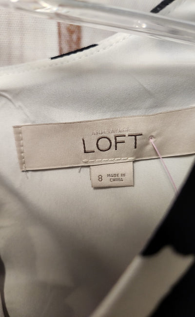 Loft Women's Size 8 Black & White Dress