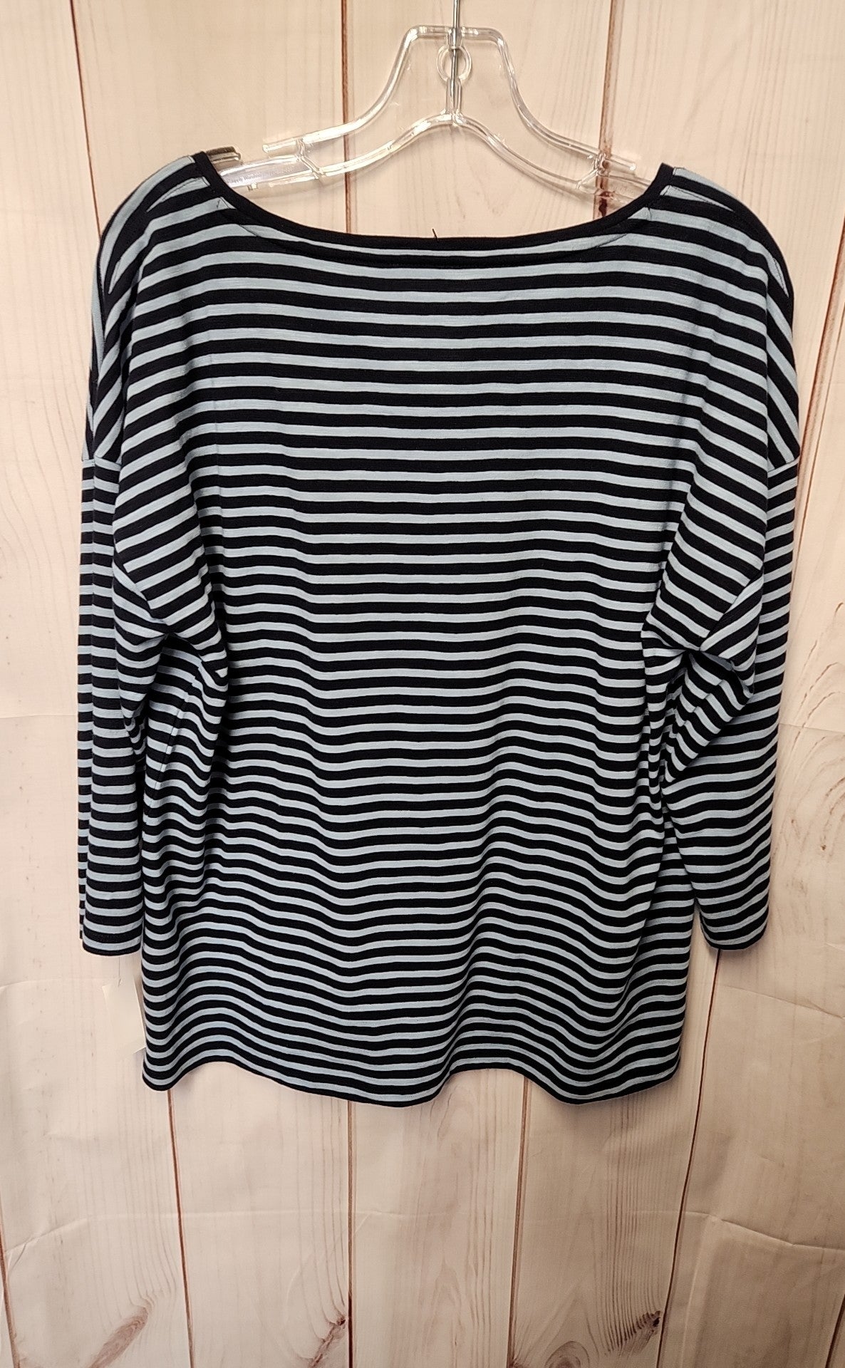 NWT Talbots Women's Size L Blue 3/4 Sleeve Top