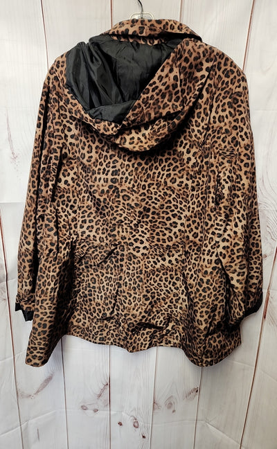 Charter Club Women's Size 3X Brown Animal Print Jacket