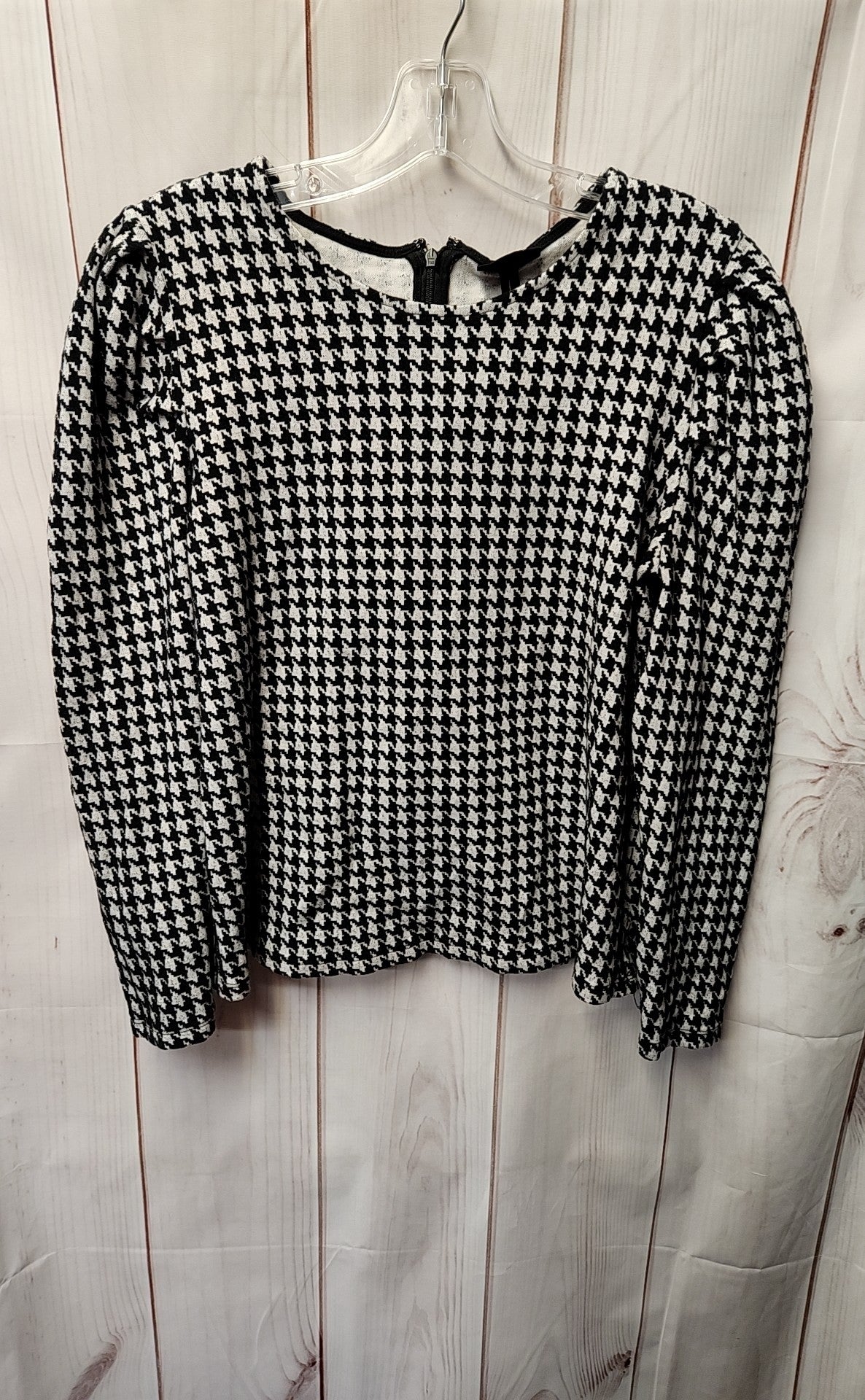 Who What Wear Women's Size L Black & White Long Sleeve Top