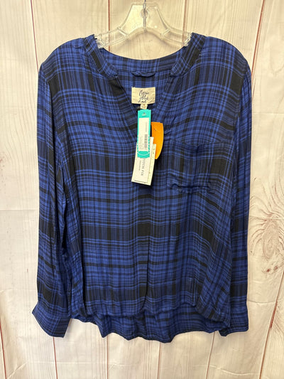 NWT Cosmic Blue Love Women's Size M Blue Long Sleeve Top
