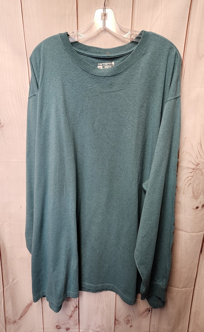 Carhartt Men's Size 4X Teal Shirt