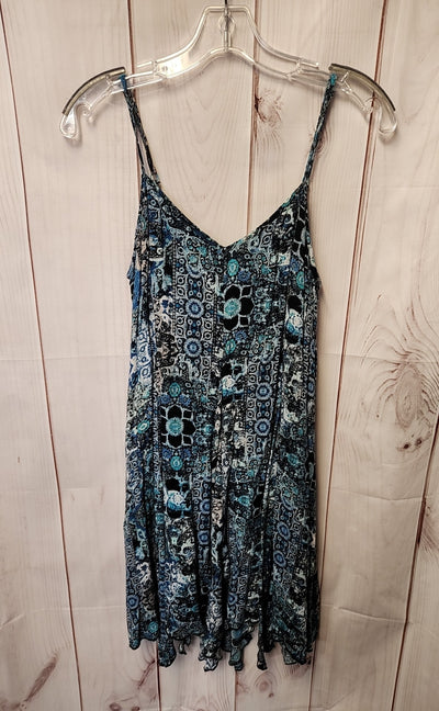 Lily Rose Women's Size S Black & Blue Floral Dress