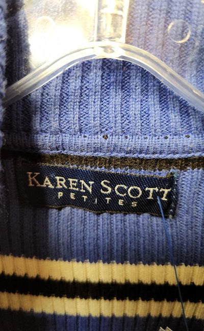 Karen Scott Women's Size M Petite Blue Sweater