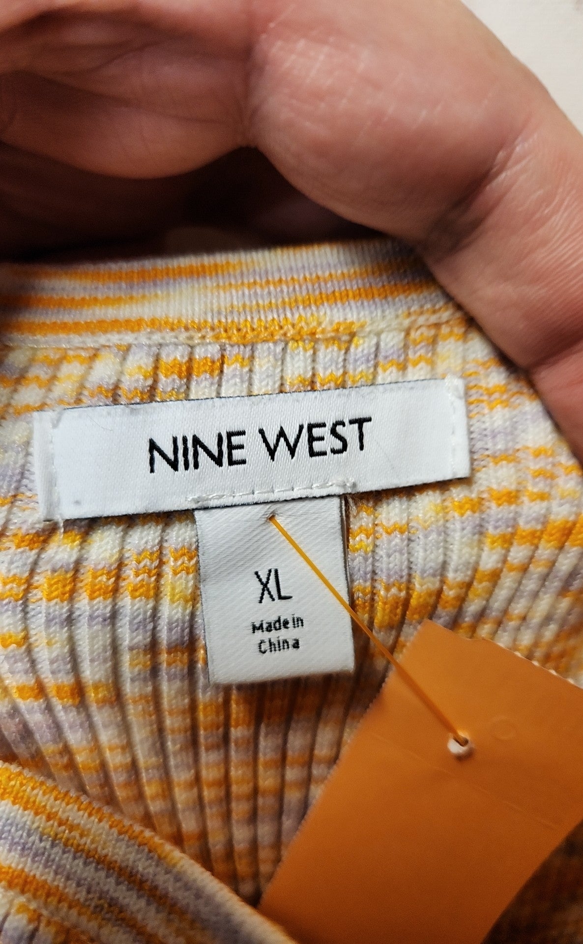 Nine West Women's Size XL Orange Sleeveless Top