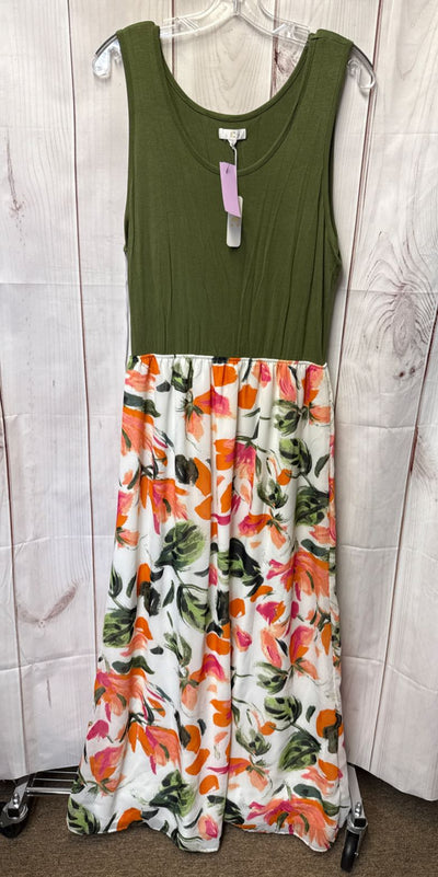 NWT Charming Charlie Women's Size L Olive Green Dress