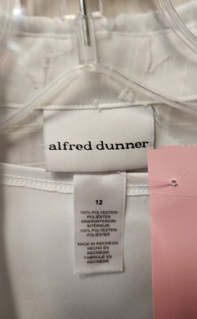 Alfred Dunner Women's Size 12 White Shirt Set