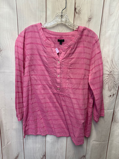 Talbots Women's Size L Pink Long Sleeve Top