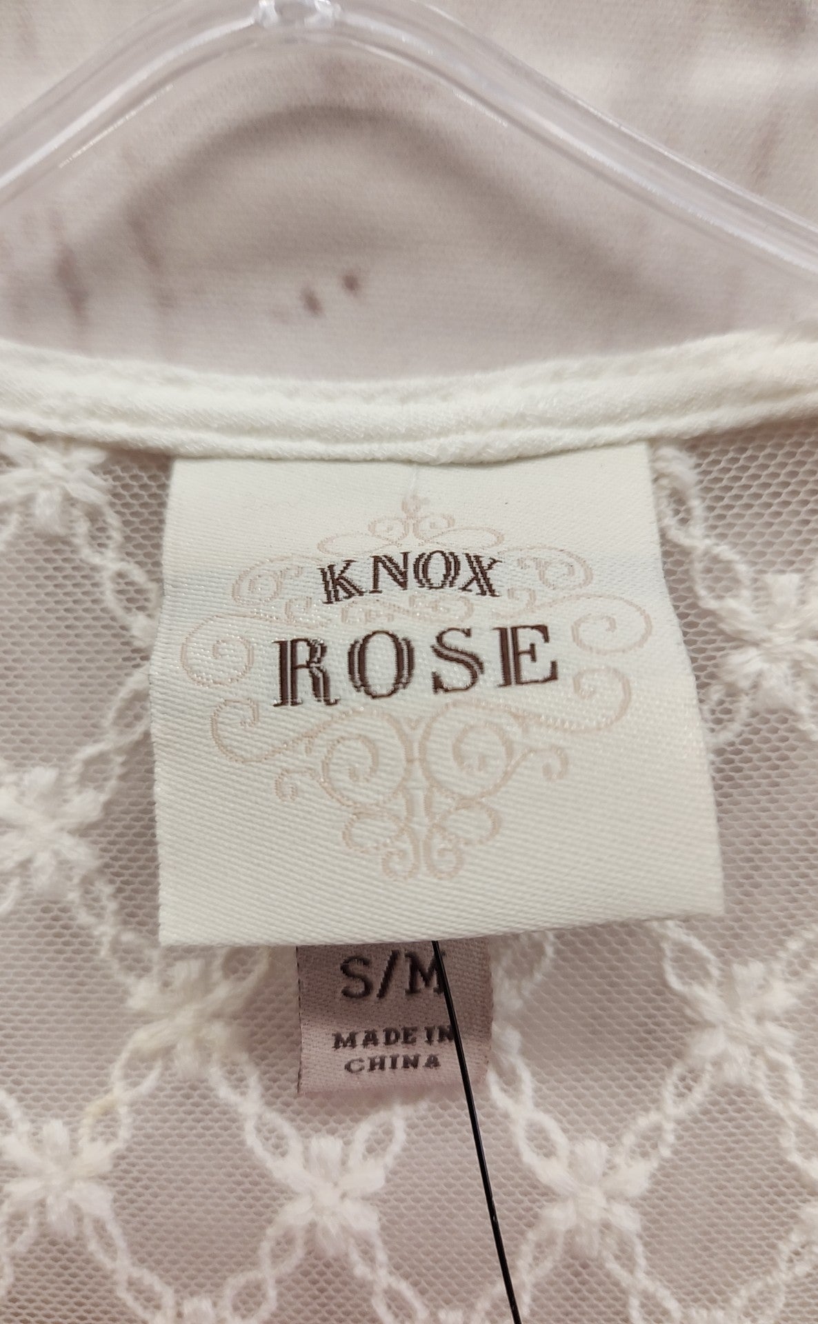 Knox Rose Women's Size Small/Medium White Cardigan
