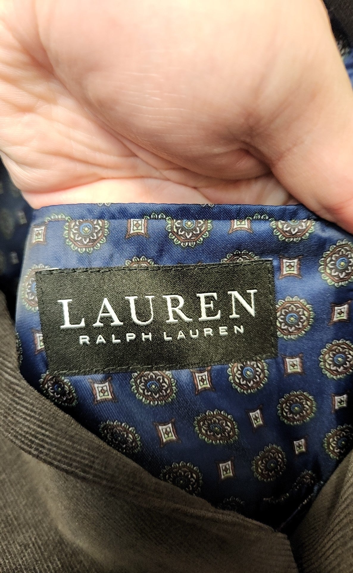 Lauren by Ralph Lauren Men's Size 44 Gray Corduroy Sport Coat