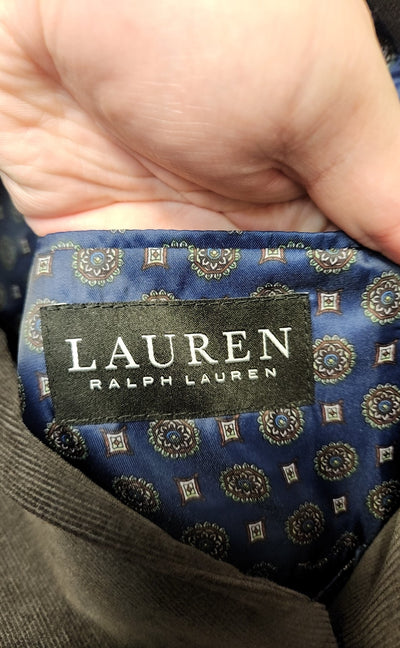Lauren by Ralph Lauren Men's Size 44 Gray Corduroy Sport Coat