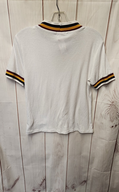 Ultra Flirt Women's Size XL White Short Sleeve Top