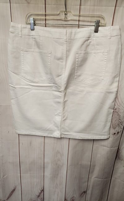 NWT J Jill Women's Size 18 White Skirt