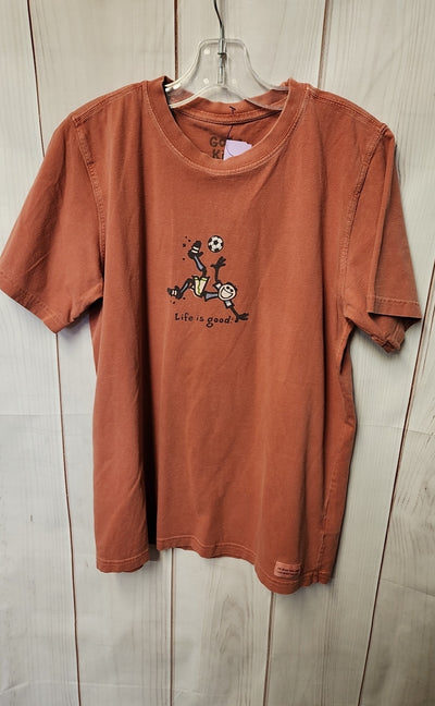 Life Is Good Boy's Size 12/14 Orange Shirt