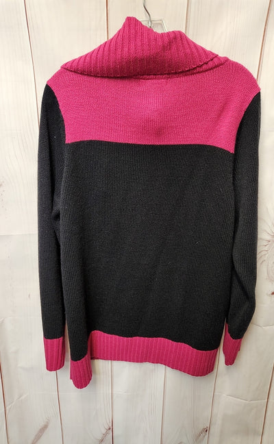 Dressbarn Women's Size 2X Black & Pink Sweater