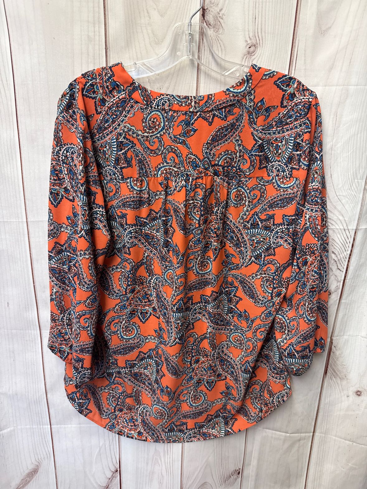 Jones New York Women's Size M Pink & Blue 3/4 Sleeve Top