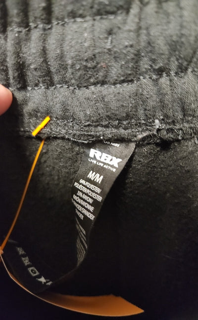Rbx Men's Size M Black Sweatpants Cargo Pockets