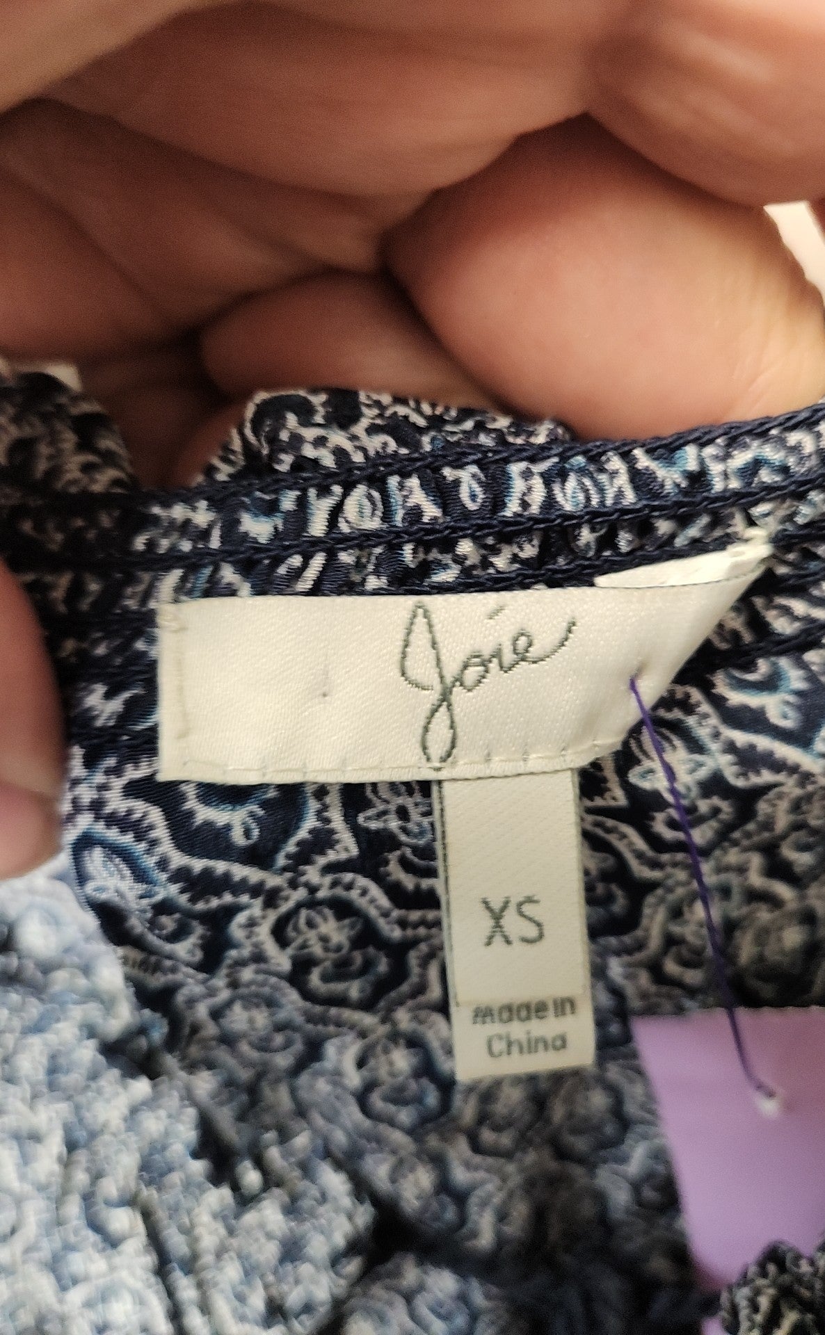 Joie Women's Size XS Blue Short Sleeve Top