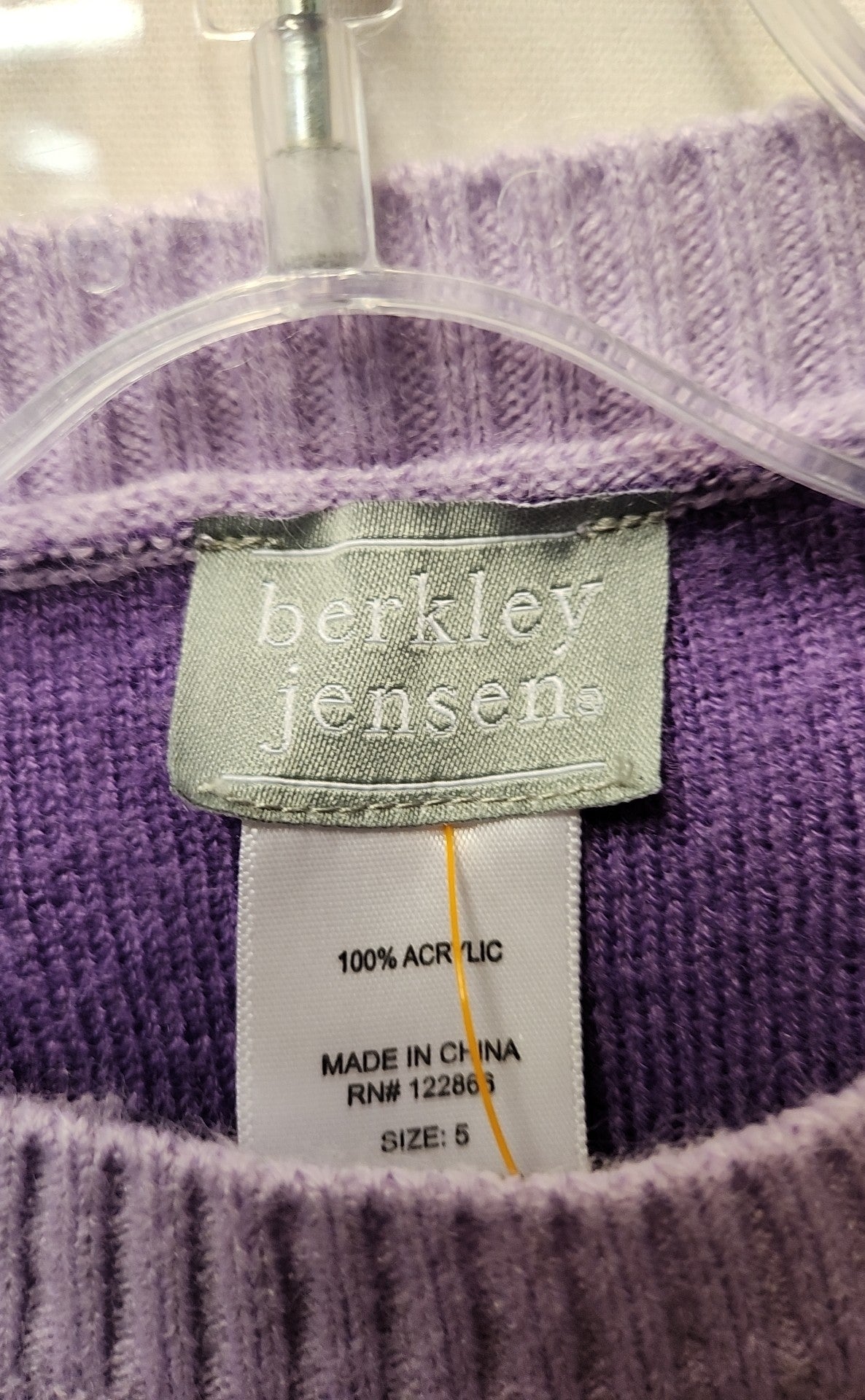 Berkley Girl's Size 5 Purple Sweater
