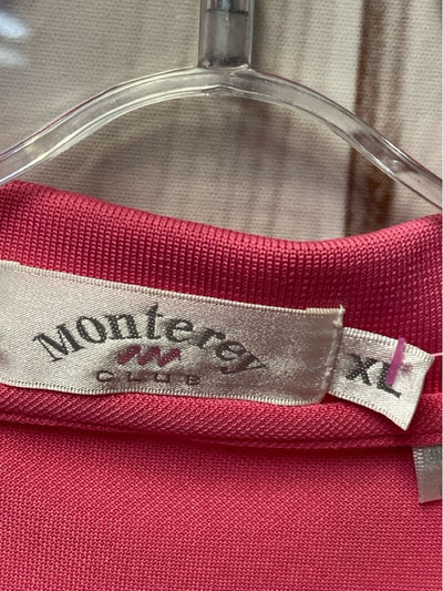Monterey Club Women's Size XL Pink Short Sleeve Top