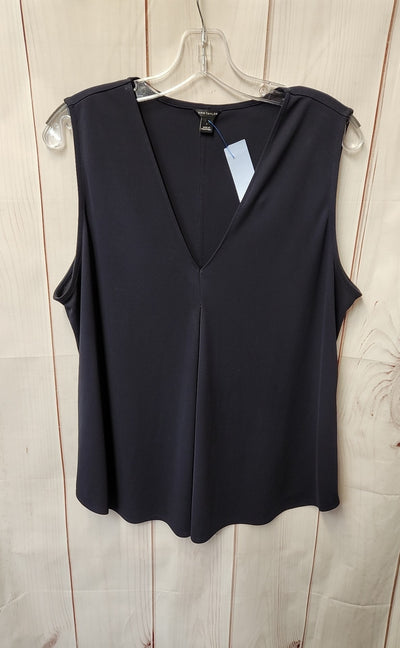 Ann Taylor Women's Size L Navy Sleeveless Top