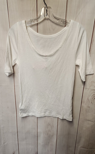 Gap Women's Size M White Short Sleeve Top