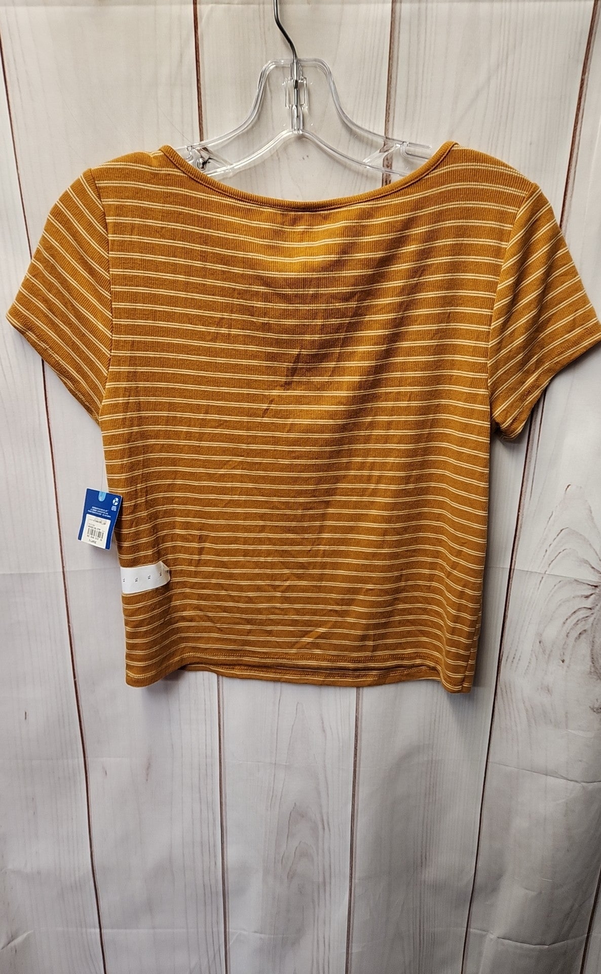 NWT Arizona Women's Size XL Orange Short Sleeve Top