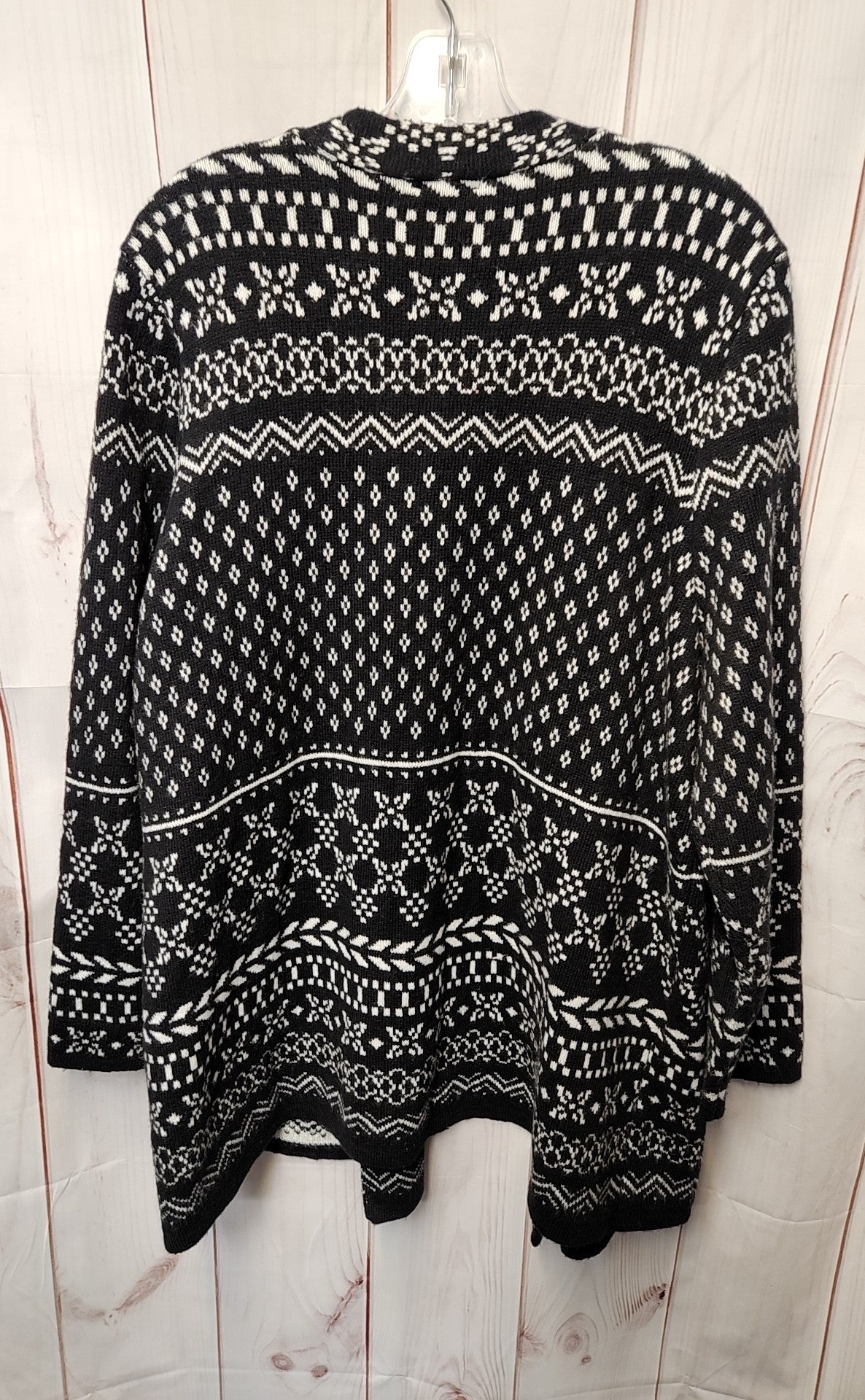 Talbots Women's Size 2X Petite Black & White Cardigan