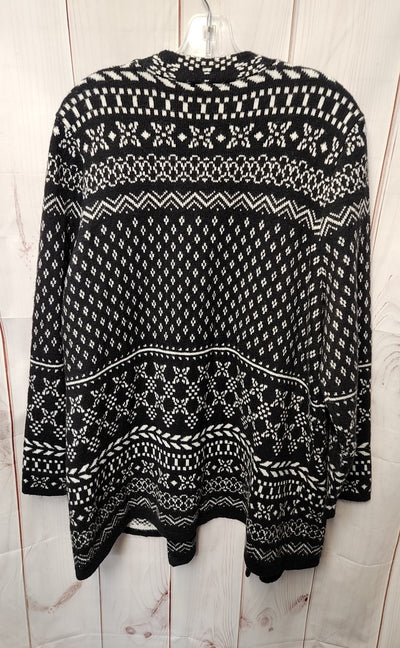 Talbots Women's Size 2X Petite Black & White Cardigan