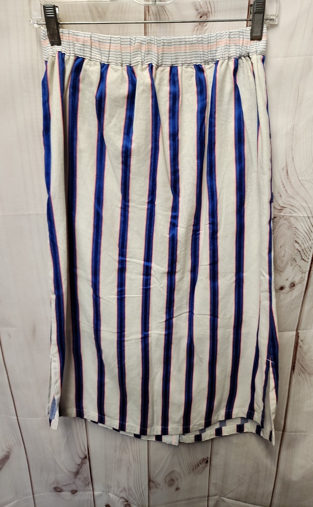 Joules Women's Size 2 White & Blue Stripe Skirt