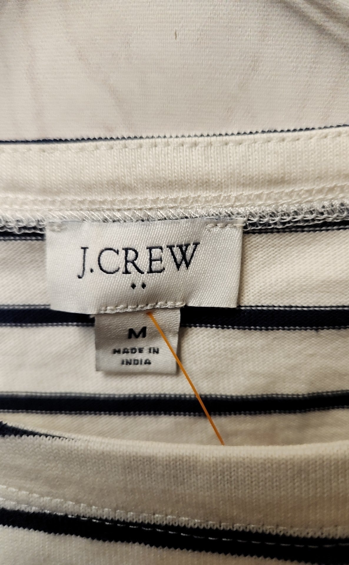 J Crew Women's Size M White & Blue Long Sleeve Top