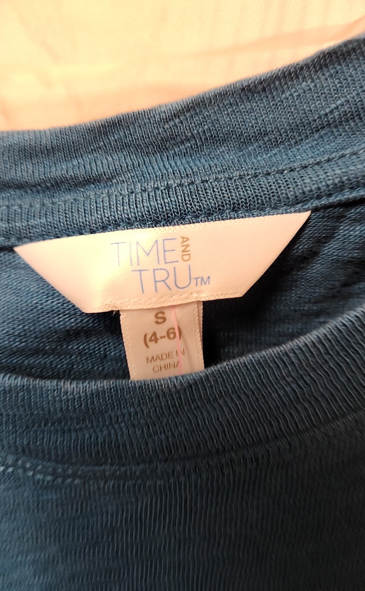 Time and Tru Women's Size S Blue Short Sleeve Top