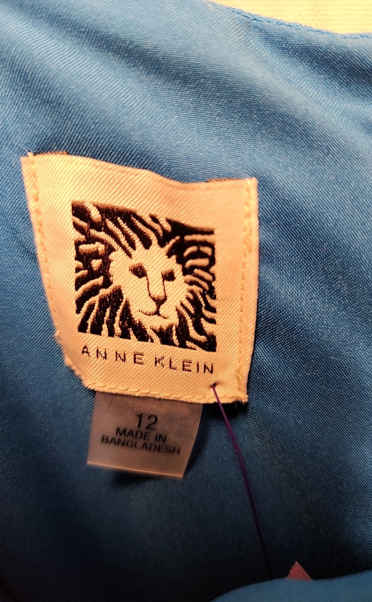 NWT Anne Klein Women's Size 12 Blue Dress