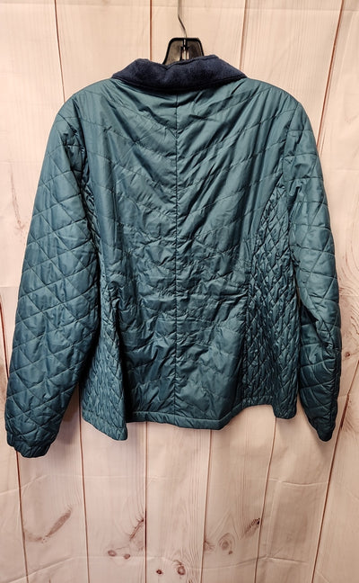 LL Bean Women's Size L Petite Teal Jacket
