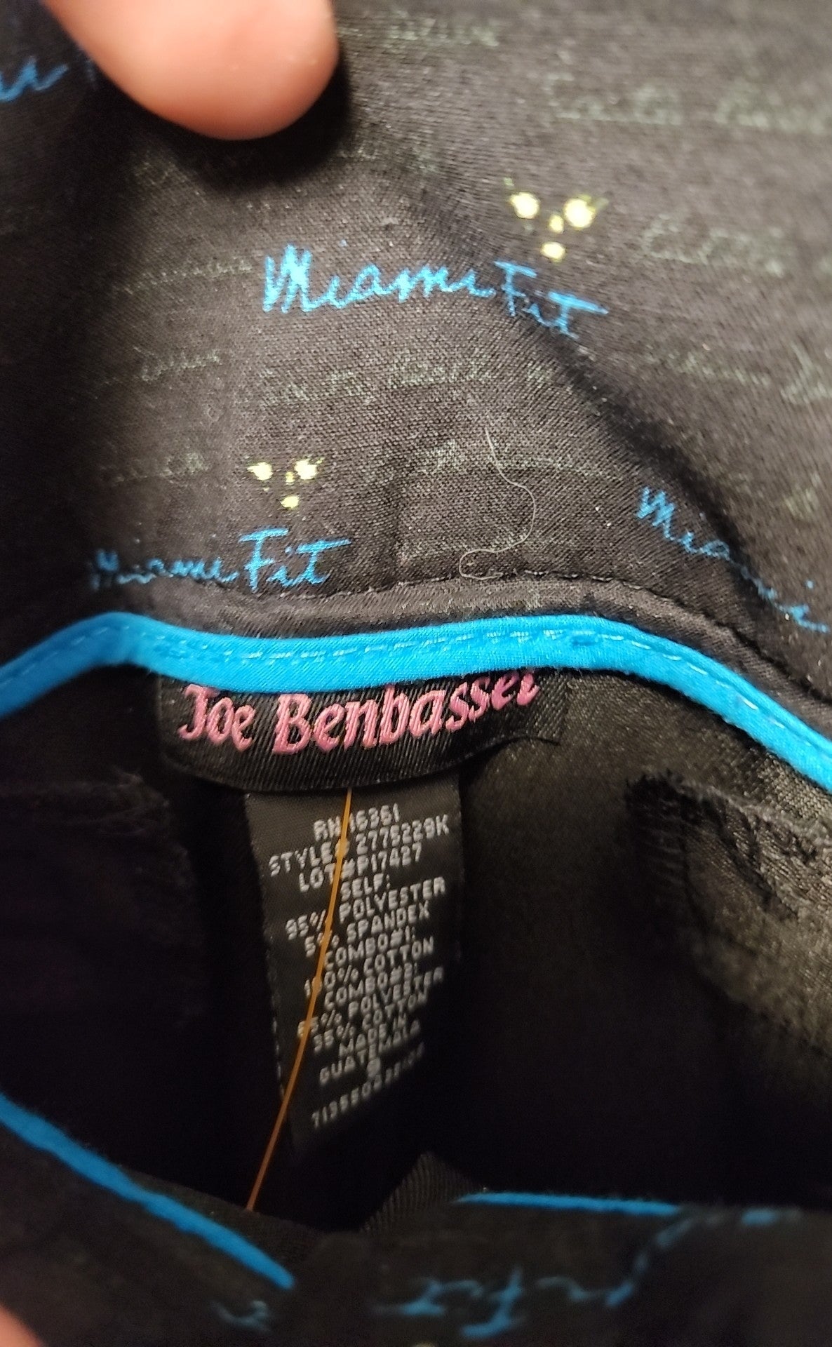 Joe Benbasset Women's Size 9 Black Pants