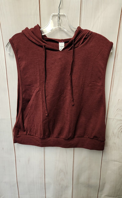 NWT Halara Women's Size L Red Hooded Sleeveless Top