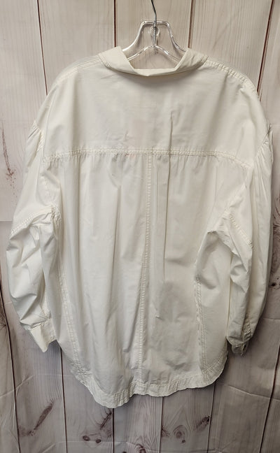 We the Free Women's Size L White Long Sleeve Top