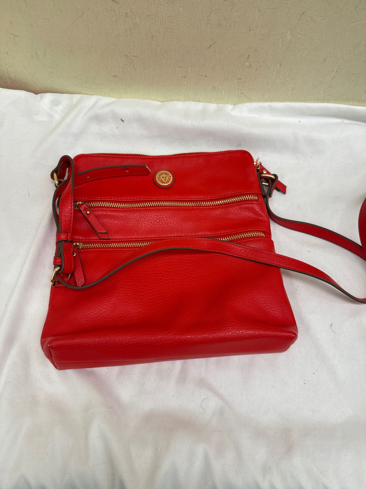 Anne Klein Red Crossbody Purse Bag